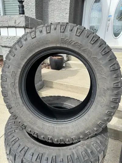 4- LT275/65R18 Goodyear Wrangler Duratrac Tires Excellent Shape Over 50% Tread Remaining $650. OBO 7...