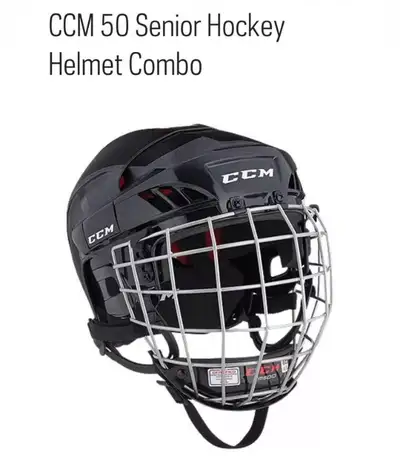 CCM 50 senior hockey helmet size small new in box Brand new in box. A couple light scuffs just from...