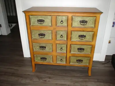Great cabinet in excellent condition. Works great in an entryway. It has drawers on one side and the...
