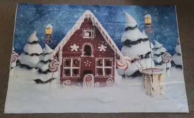 Gingerbread House Backdrop, View more