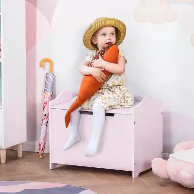 Kids Wooden Toy Storage Box Organizer Chest with Magnetic Hinge,, View more