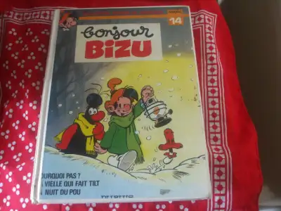 État bon à moyen mais manque une page blanche. Livre de bibliothèque Titre: Bonjour Bizu - collectio...