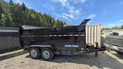 Sure-Trac 82" x 14' ST HD Low Profile Hydraulic Dump Trailer (2020) Sure-Trac 82" x 14' Hydraulic Du...