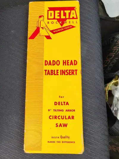 This Delta Rockwell dado head table insert is designed for 9" tilting arbor circular saws. Being sol...