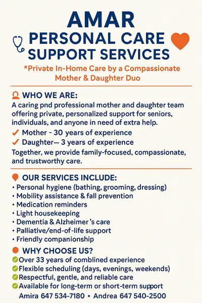 OFFERING PSW PRIVATE CARE SERVICES, View more