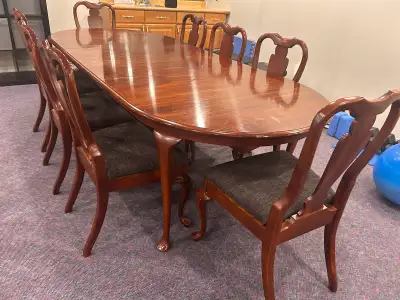 extensible dining table with 8 chairs, View more