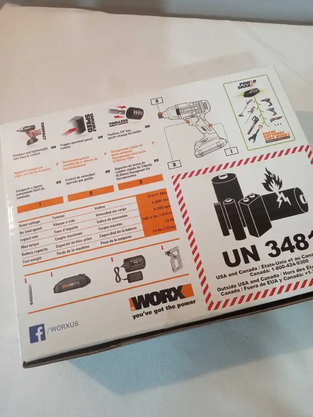 BRAND NEW BY WORX VARIABLE SPEED 20V DRIVER in Power Tools in St. Catharines - Image 9