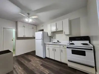 Freshly painted. View of river. Main floor unit in duplex. Close to bus routes and grocery. Parking...