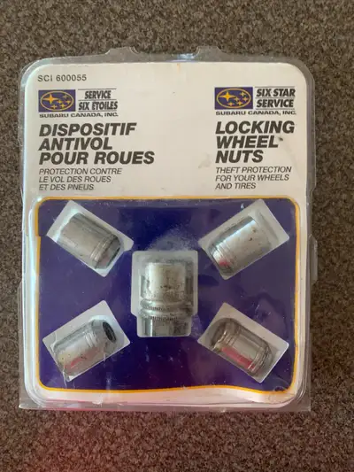 1.2009'Subaru Tribeca locking wheel nuts.$10.(a set) 2.Group 75 battery in very good condition,will...