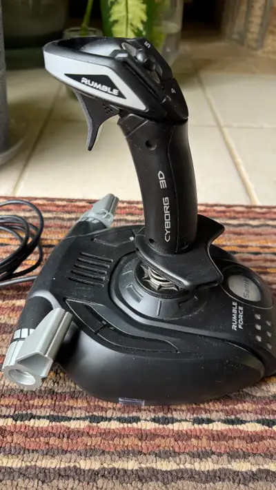 Saitek Rumble Force Cyborg 3D Flight Joystick, View more