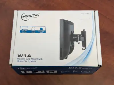 BNIB Arctic W1A - Extendable Wall Mount Monitor Arm, View more