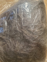 Bag of clean hair, approximately 7" long, dark brown/ black