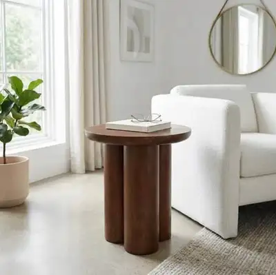 Modern Wood End Table – Brown, View more