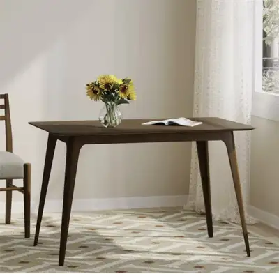 Gideon Natural Walnut Dining Table by Noble House 29.50"L x 47.2, View more