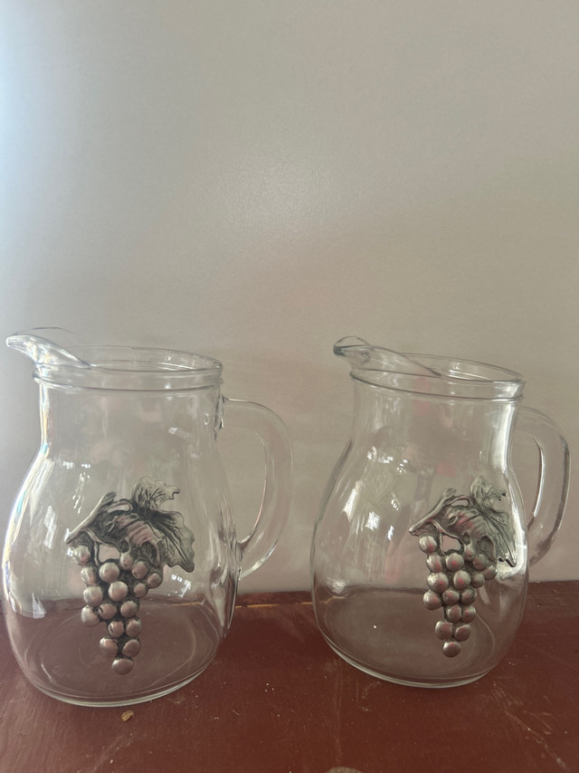 Matching Italian 0.5L Decanters with Silver Emblem in Kitchen & Dining Wares in Napanee