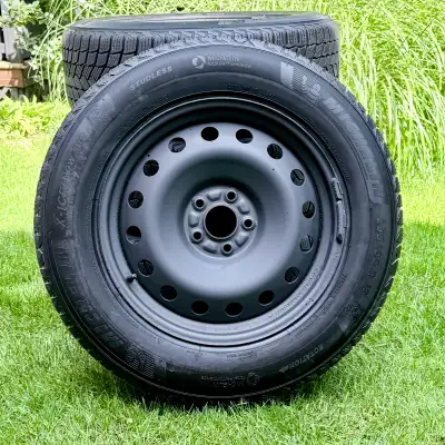 I have a set of Michelin X-ICE snow winter tires on steel rims for sale. Size is 265/65 R18 They cam...