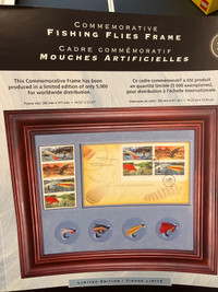 Fishing Flies Frame Canada Post Stamps NEW