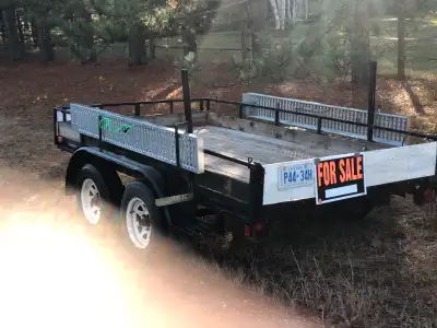 Tandem axel custom made for side x side portable ramps with carring racks 6x12 deck new wireing $250...