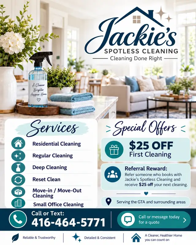  Jackie, spotless cleaning