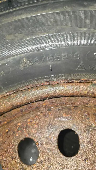 Selling 4 winter tires on rims Good tread left Bolt pattern 5x114.3 235/65R18 Michelin Latitude X Ic...