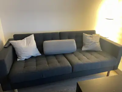  3-Seater Sofa – Dark Grey – Excellent Condition, View more