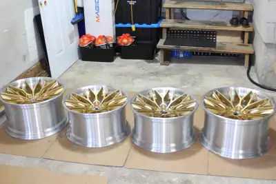 For sale: BC Forged 5X112 widebody setup, brand new, never mounted, double-staggered front 19X10, ET...
