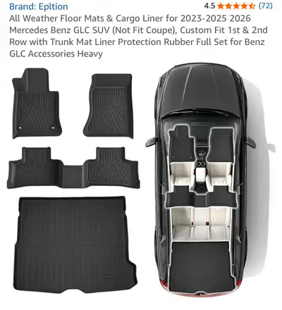 Mercedes Benz GLC SUV Floor Mat Set, View more