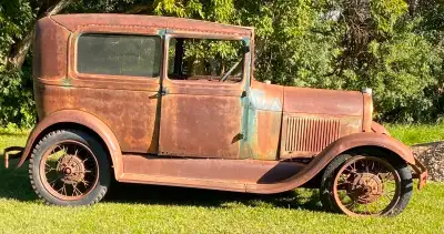 This is a very solid Model A that is a project and complete minus some interior pieces. The engine d...