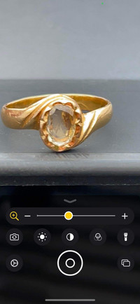 22 karat gold  ring yellow sapphire 