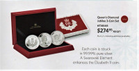 $275.00 ~ 2012 QUEEN ELIZABETH II DIAMOND JUBILEE 3 Coin Set