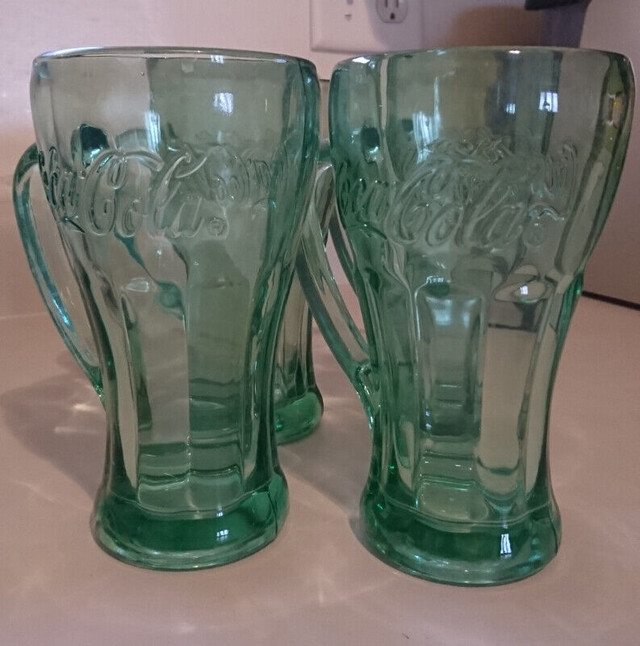 Vintage Libbey Green Coca Cola Glass/ Mugs with Handles in Arts & Collectibles in Oshawa / Durham Region - Image 4