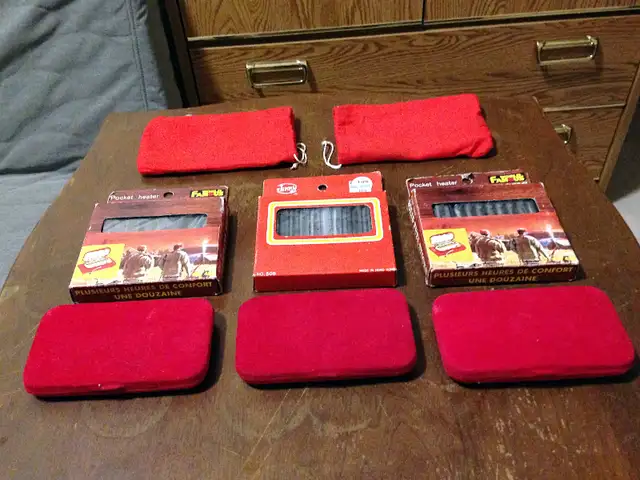 Vintage Hot Pocket Hand Warmer Case with Bag & Charcoal Fuel Rod63351295967491121