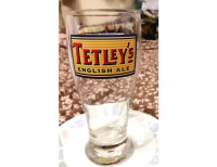TETLEY'S ENGLISH ALE drinking glass