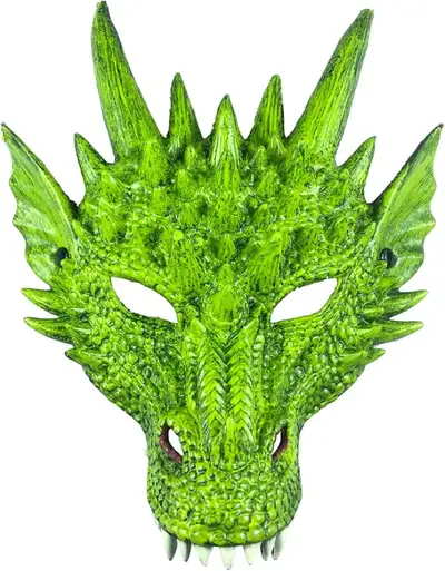 Green Dragon Mask Halloween Masquerade Masks Half Face  Cosplay, View more