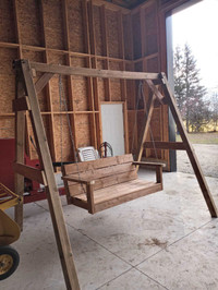 Wooden Swing Bench 