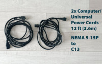 12 ft power cords, one or two for sale