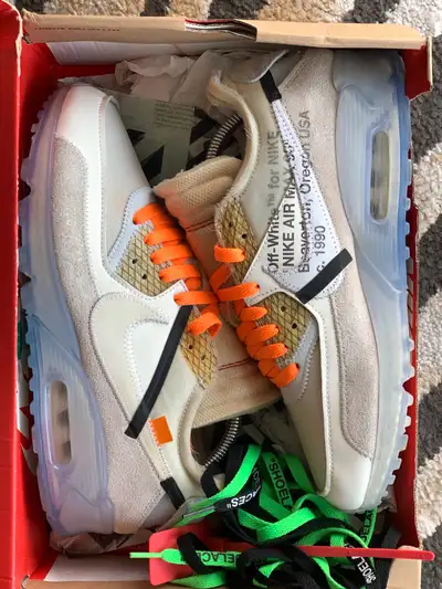 Size 8.5 OG 2017 Nike Air Max 90 Off White “The Ten”, View more