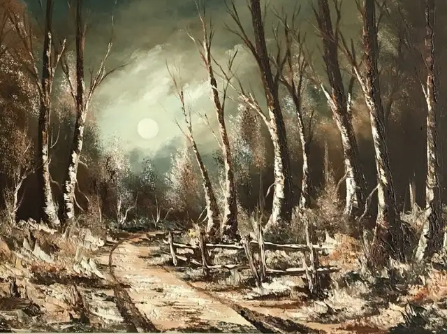 Beautiful Large Painting by Phillipe Rhéaume of Forrest Trail in Arts & Collectibles in Ottawa - Image 2