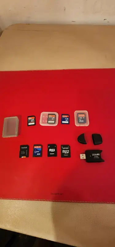 89GB of SD Memory Cards and SD Mini Cards with Adapter and Card Reader Selling all for $50