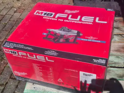Milwaukee M18 table saw - tool only new in box, View more
