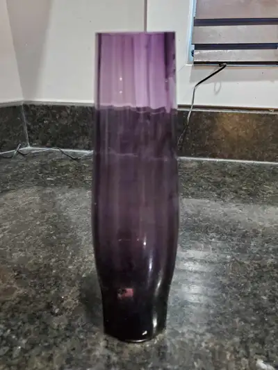 Thin purple vase, View more