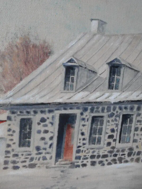 TABLEAU-PEINTURE-TOILE-OIL PAINTING-VINTAGE-THOMAS KEENAN in Arts & Collectibles in City of Montréal - Image 5
