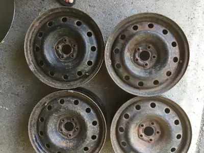 Set of 4 steel rims in good used condition. Specifications: • 5x114.3 bolt pattern Perfect for mount...
