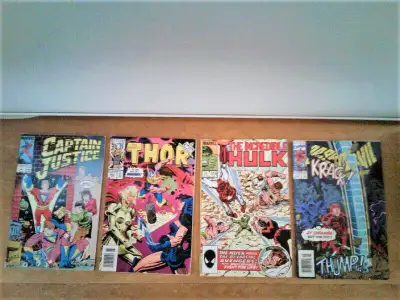 Marvel comics Capt. Justice/Thor/The Incredible Hulk/Daredevil, View more