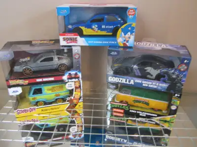 JADA CARS TOYS NEW!1:32 SONIC GODZILLA TIME MACHINE MYSTERY +1, View more