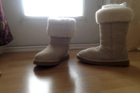 Women's Mid Calf Winter Real Sheepskin Comfort Warm Snow Boots