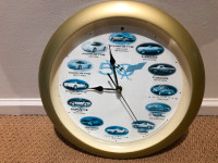 Chevrolet Corvette 50th Anniversary Wall Clock w/ Car Sounds 13"