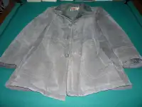 Vintage Rice Sportswear Grey Suede Long Jacket w lining - Nice!