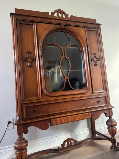 Walnut china cabinet, View more