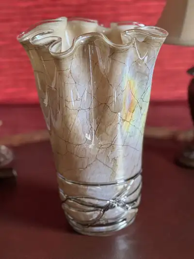This is a beautiful vase by Murano (no label however). Very good to excellent condition. High qualit...